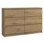 Top e shop M6 120 ARTISAN ladekast, eikenlook, 6 laden, 1200×300×770 mm