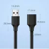 Ugreen verlengkabel-adapter USB 3.0 (bus) naar USB 3.0 (stekker) 2 m (zwart)