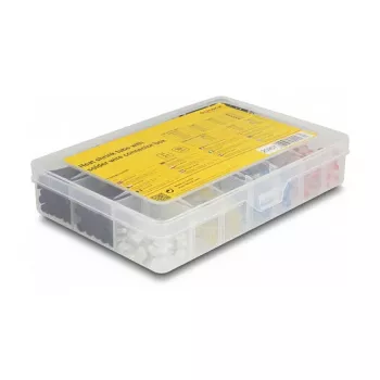 Krimpkous-set DeLOCK 308 stuks zwart veelkleurig polyolefine