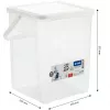 Kunststof wasmiddelbak Rotho Basic 9 L model 1770101100RP, wit, deksel, ophanggat