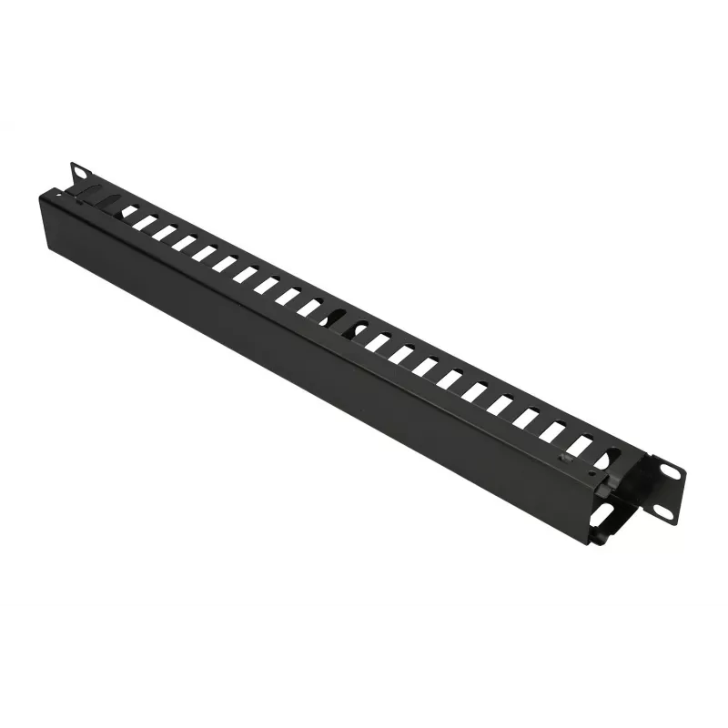 Extralink EX.9700 kabelorganizer 1U 19" met metalen deksel, zwart