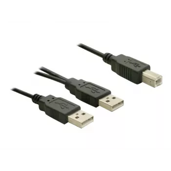 USB-kabel DeLOCK USB-B/USB-A kabel 1 m zwart