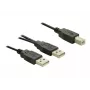 USB-kabel DeLOCK USB-B/USB-A kabel 1 m zwart
