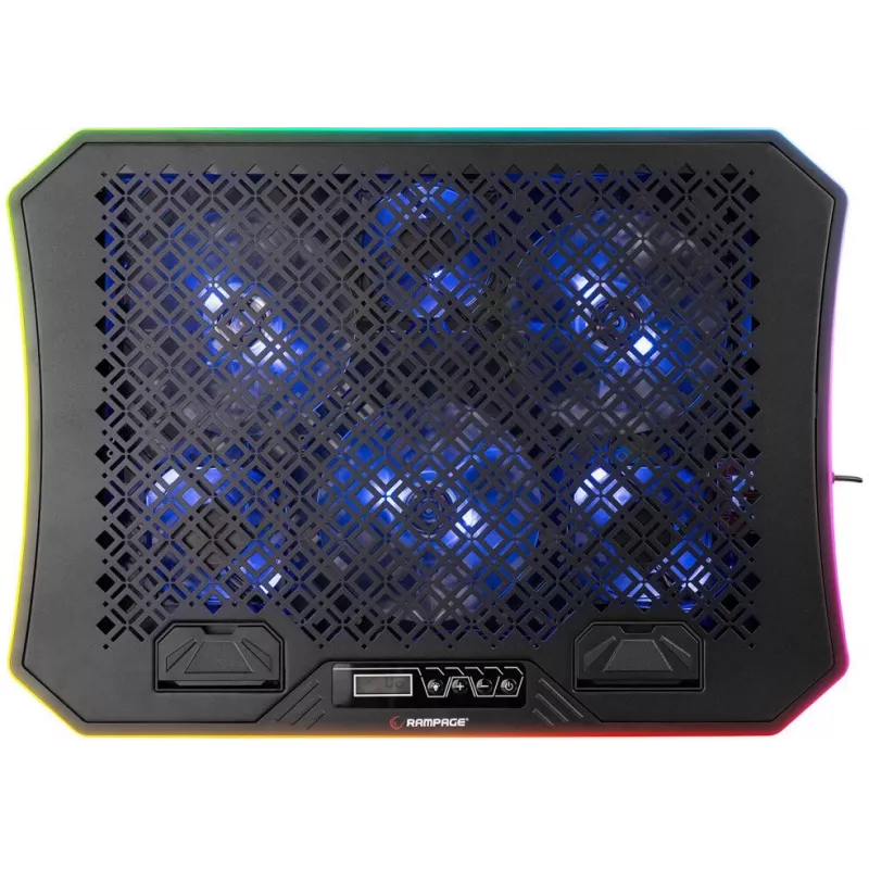 Rampage METAFOR AD-RC34 laptopkoeler, 6 ventilatoren, 10-19 inch, zwart