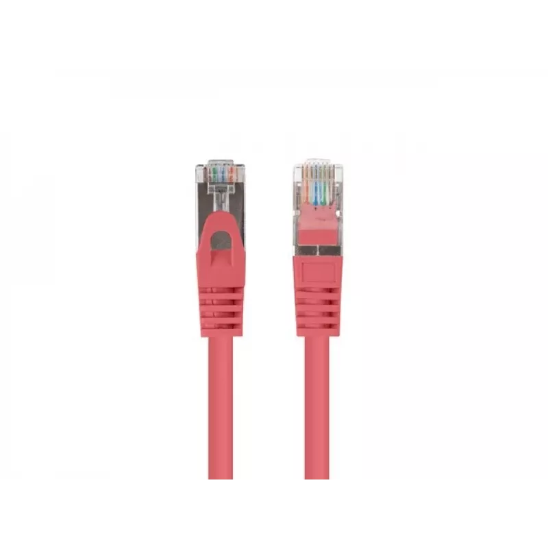 Lanberg PCF6-20CC-0100-R Cat.6 F/UTP patchkabel, verpakking van 10, 1 m, Rood