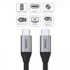USB-C-naar-USB-C data- en oplaadkabel Unitek C14082ABK 1 m, USB 3.2 Gen 2 (10 Gbit/s), 100 W PD, zwart