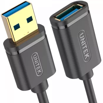 UNITEK Y-C457GBK USB-kabel USB 3.2 Gen 1 (3.1 Gen 1) 1 m USB A zwart