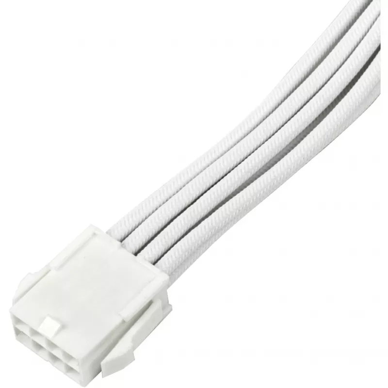 Voedingsverlengkabel SILVERSTONE EPS 12V 8-pin (30 cm) wit SST-PP07E-EPS8W-V2