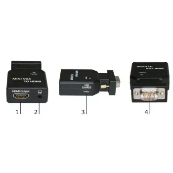 Microconnect MC-CONMVGAHM videosignaal-converter