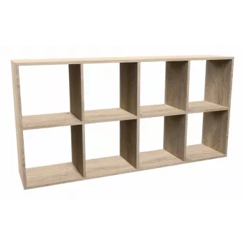 Boekenkast topper MALAX 2X4 SONOMA, Sonoma-eiken, 8 legplanken, 1470×300×750 mm