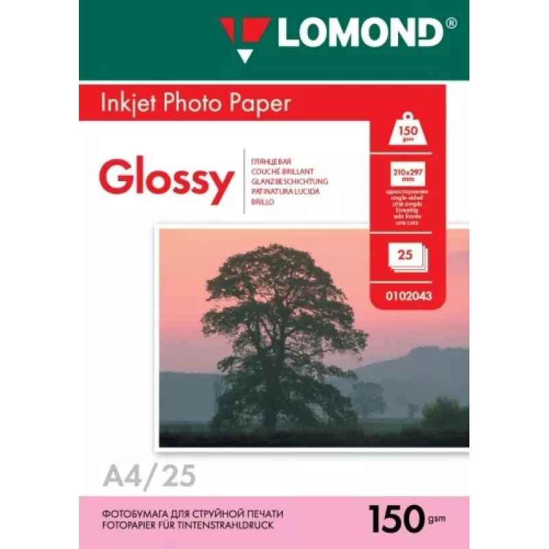 Lomond foto-inktjetpapier glanzend 150 g/m² A4, 25 vel