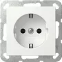 gira SCHUKO-stopcontactinzetstuk System 55 zuiverwit model 445303, voor System 55 kaders