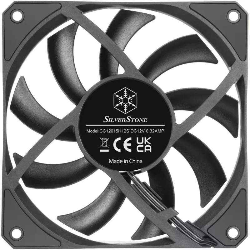 Behuizingsventilator SILVERSTONE SST-AS120B 120mm zwart transparant, 3-pin
