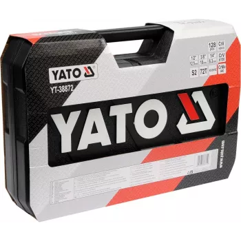 YATO SCHROEVEN- EN DOPSLEUTELSET 1/4, 3/8, 1/2 128-delig 38872