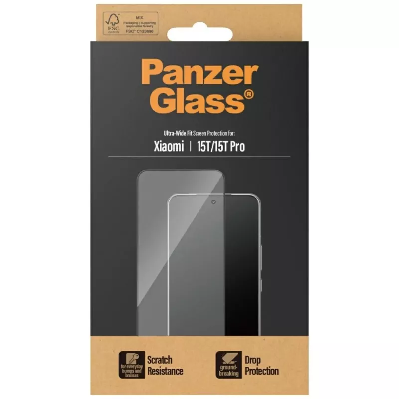 PanzerGlass beeldschermbeschermfolie | Xiaomi | 15T/15T Pro | Transparant | Ultra-Wide Fit