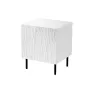 Nachtkastje Cama Meble JUNGLE 53,5×40,5×44 cm wit mat, MDF & spaanplaat, zwarte poten, set van 2