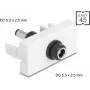 DC-stroomverlengmodule DELOCK Easy 45 — bus DC 5,5×2,5 mm naar stekker DC 5,5×2,5 mm — model 90865