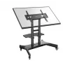 Tv-rolwagen ONKRON TS1380-B voor 50–83-inch tv, zwart, in hoogte verstelbaar, rolvoet