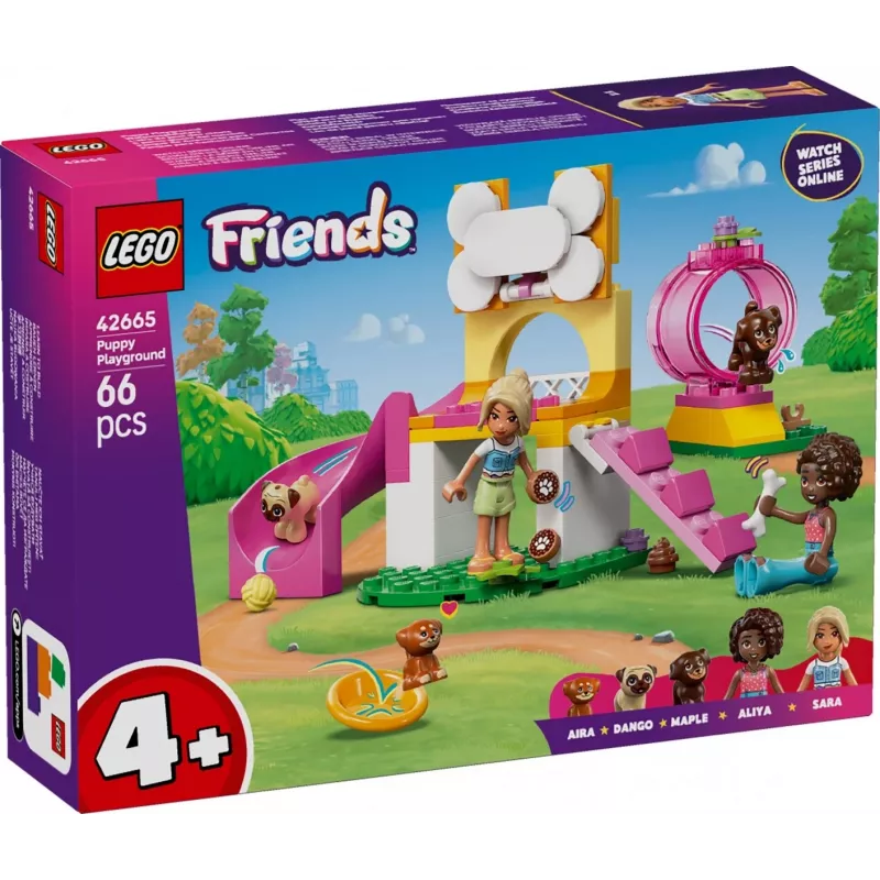 Constructiespeelgoed LEGO Friends hondjesspeelplaats set 42665, 66 onderdelen, 2 minifiguren, leeftijd 4+