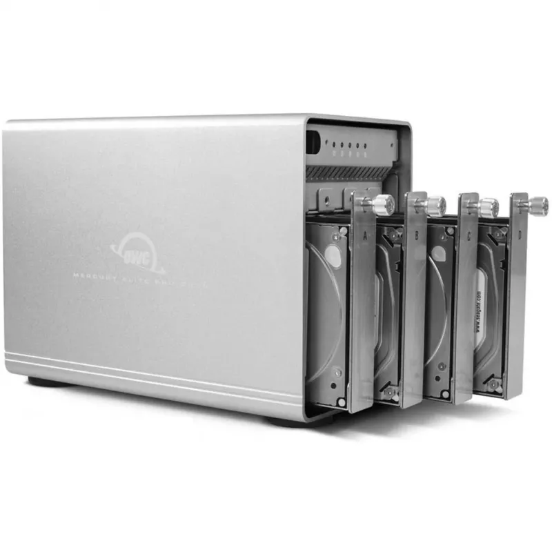 Mercury Elite Pro Quad, schijvenbehuizing zilver, USB 3.2 Gen 2, RAID-klaar