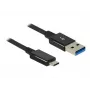 DeLOCK Premium - USB-kabel - 24-pins USB Type-C (m) - naar - 9-pins USB Type-A (m) - 1,0 m (USB 3.1 Gen2) - zwart (83983)