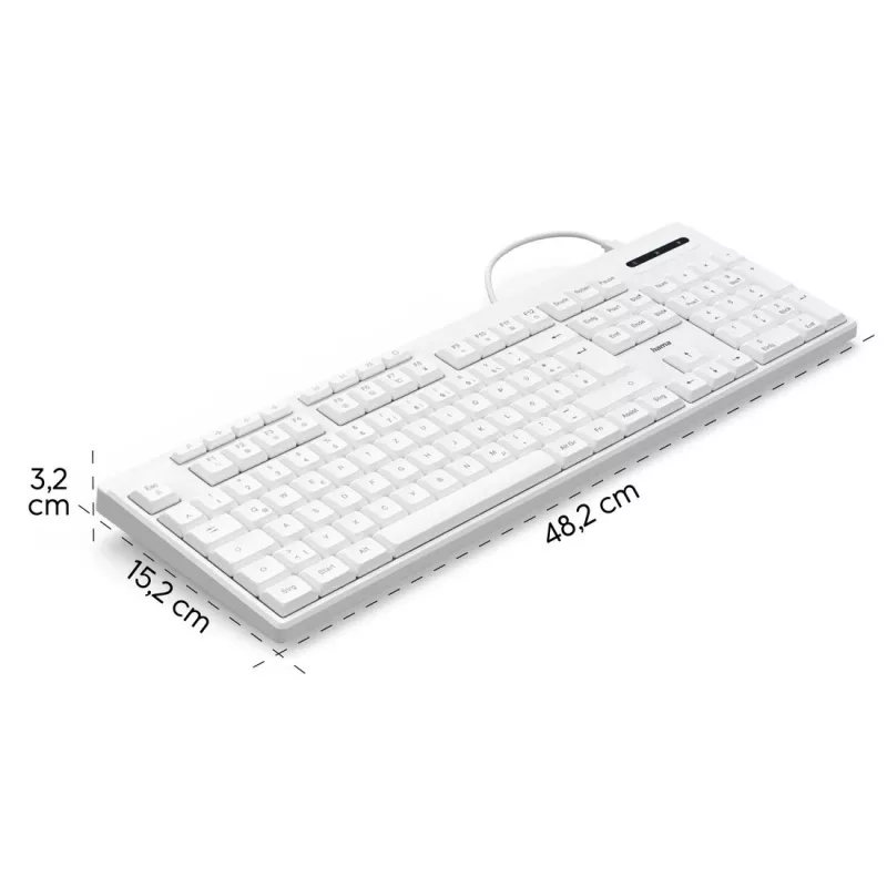 Bedrade toetsenbord Hama CK-200 USB wit
