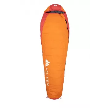 Slaapzak Volven VOLVEN TRAVELLER Right Oranje – mummievorm, rits rechts, eenpersoons