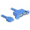 USB-kabel DeLOCK 82941 USB 3.2 Gen 1 0,45 m 2 x USB A blauw