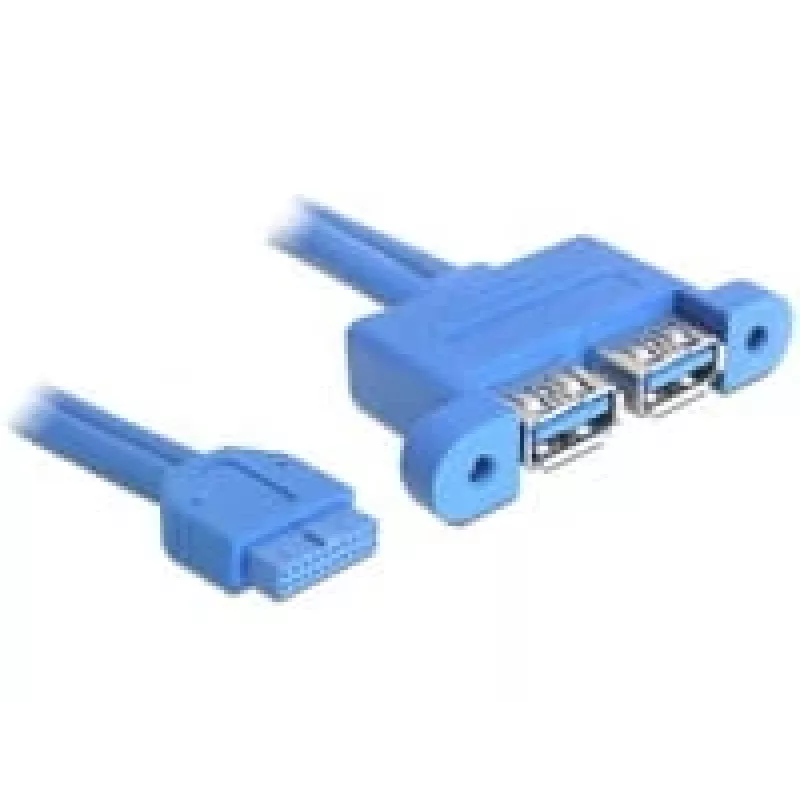 USB-kabel DeLOCK 82941 USB 3.2 Gen 1 0,45 m 2 x USB A blauw