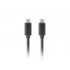 USB-C-naar-C-kabel LANBERG CA-CMCM-32CU-0018-BK USB 3.2 Gen 2, 1,8 m, zwart, 100 W PD, 4K-video