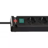 Brennenstuhl Bremounta stekkerdoos, 5 stopcontacten, 2x USB-C, 3 m, zwart