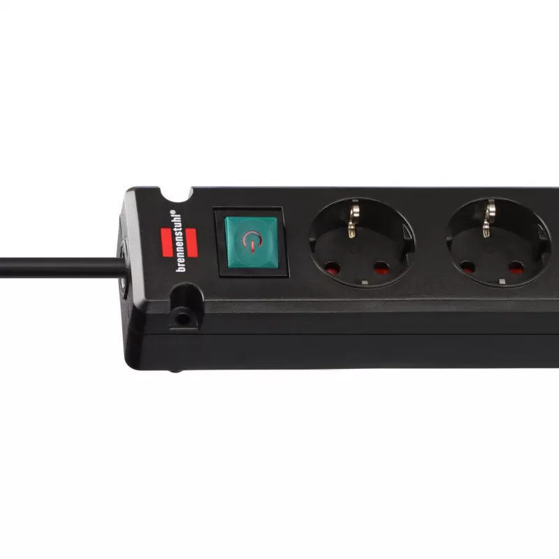 Brennenstuhl Bremounta stekkerdoos, 5 stopcontacten, 2x USB-C, 3 m, zwart
