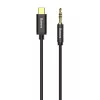 Baseus Yiven audiokabel USB-C naar minijack 3,5 mm, 1,2 m (zwart)