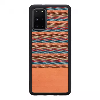 Telefoonhoesje man and wood voor Samsung Galaxy S20+ — bruin geruit met zwarte rand