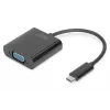 DIGITUS DA-70853 USB-C-naar-VGA-adapter, Full HD 1080p, zwart