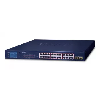 PLANET GSW-2620VHP - switch - 24 x 10/100/1000 (PoE+) + 2 x Gigabit SFP - desktop, rack-monteerbaar - PoE+ (GSW-2620VHP)