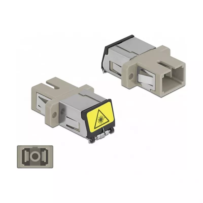 Glasvezelkoppeling DeLOCK 86889 SC simplex bus naar SC simplex bus multimode beige