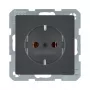 Stopcontact type F Berker 47436086 — 16 A, 250 V, antraciet, duroplast behuizing