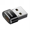 Baseus USB-stekker naar Type-C-bus adapter converter zwart