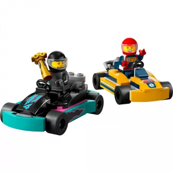 Constructiespeelgoed LEGO 60400 City go-karts met racers – speelset met minifiguren en voertuigen