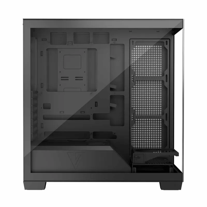 PC-behuizing MODECOM Volcano Stellar NF ATX Midi Tower, gehard glas, zwart, ondersteunt ATX/micro ATX, GPU tot 420 mm, CPU-koeler 175 mm