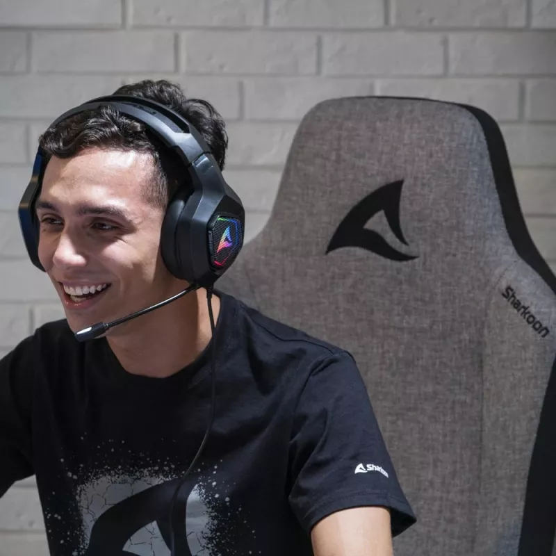 Gaming-stoel Sharkoon SKILLER SGS40 stof gestoffeerde zitting rugleuning grijs