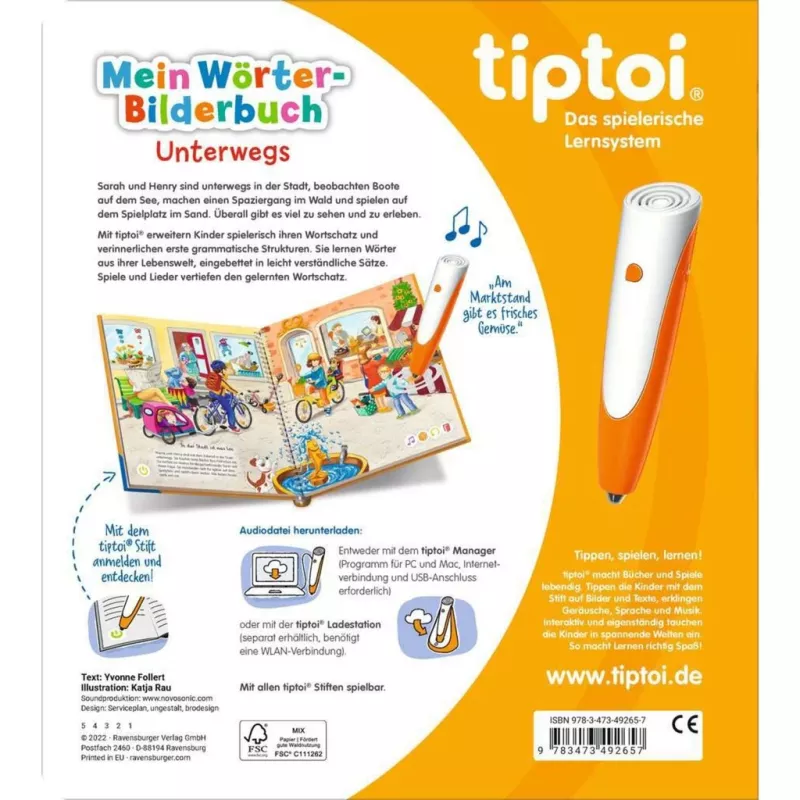 tiptoi Mijn woorden-prentenboek: Onderweg, leerboek