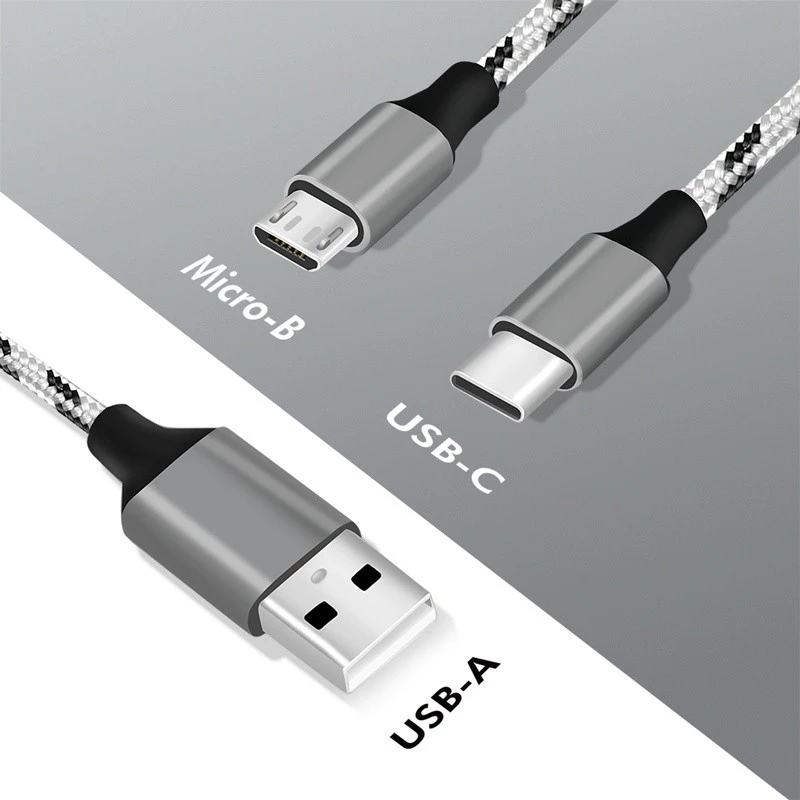 LogiLink CU0202 USB-kabel USB 2.0 1,2 m USB A USB C/Micro-USB A grijs