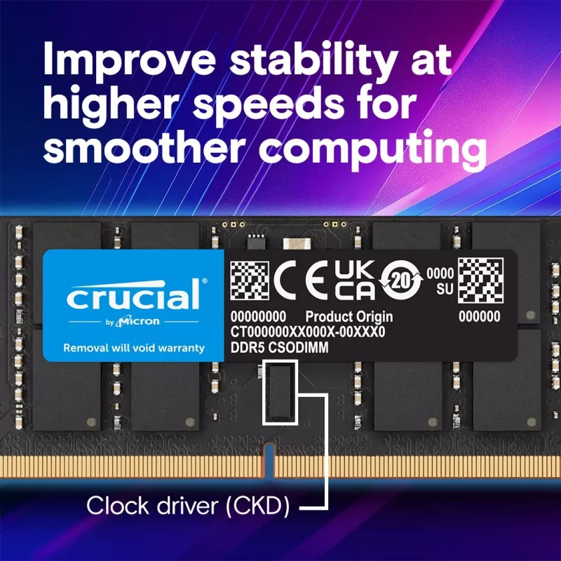 Notebookgeheugen DDR5 CSODIMM 24 GB (1×24 GB)/6400 CL52