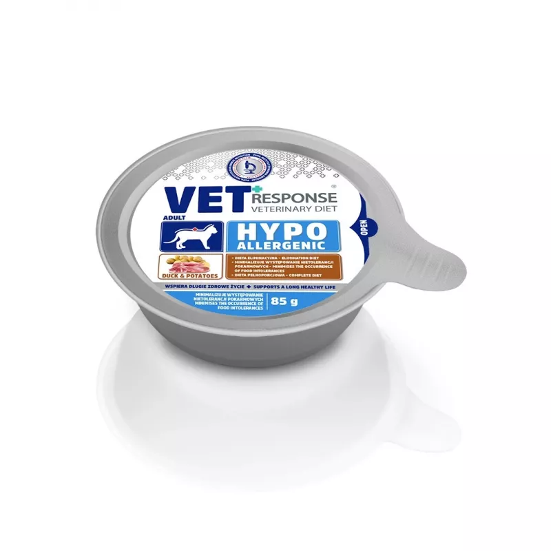 VET RESPONSE Hypoallergenic eend - natvoer voor katten - 4x85 g
