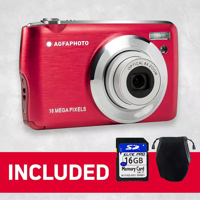 AgfaPhoto Compact Realishot DC8200 1/3.2 compactcamera 18 MP CMOS 4896 x 3672 pixel rood (DC8200RD)