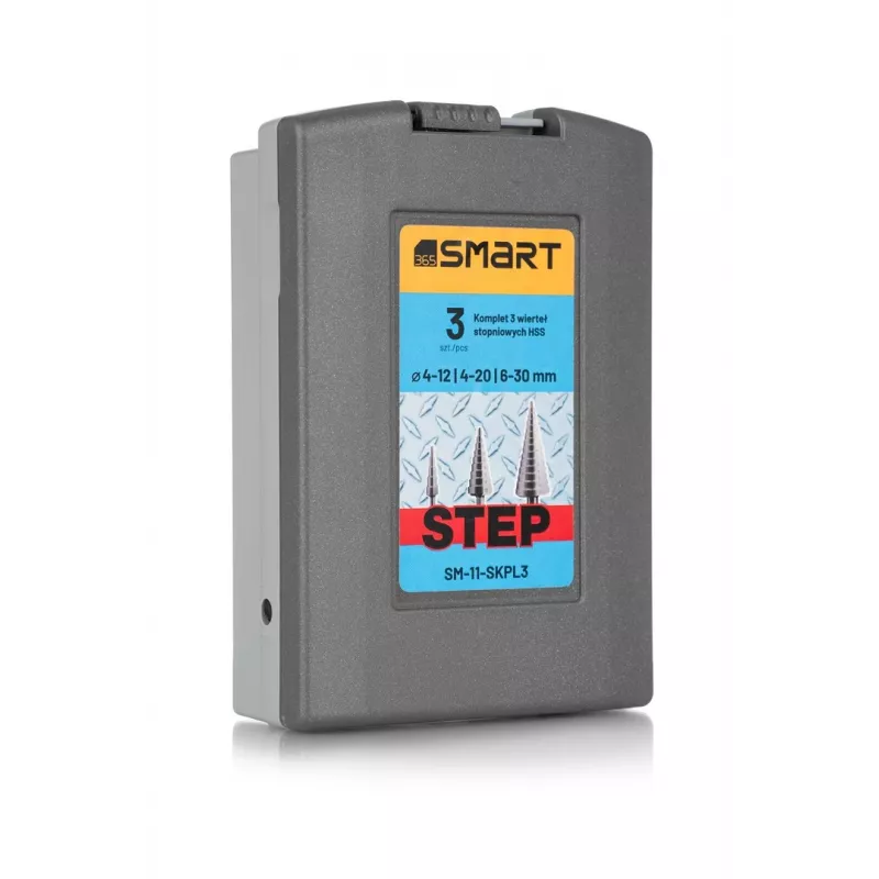 Smart Trappenboorset, HSS, 3 st., 4-12 / 4-20 / 6-30 mm, SM-11-SKPL3