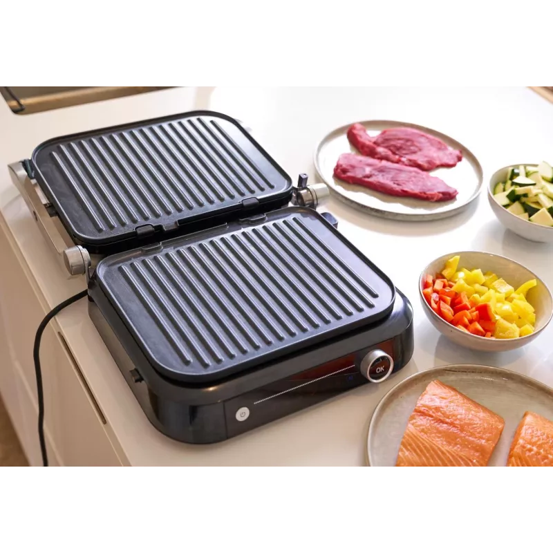 Contactgrill SEVINI Pro, KG 2395 (zilver/zwart, 1.800 watt)