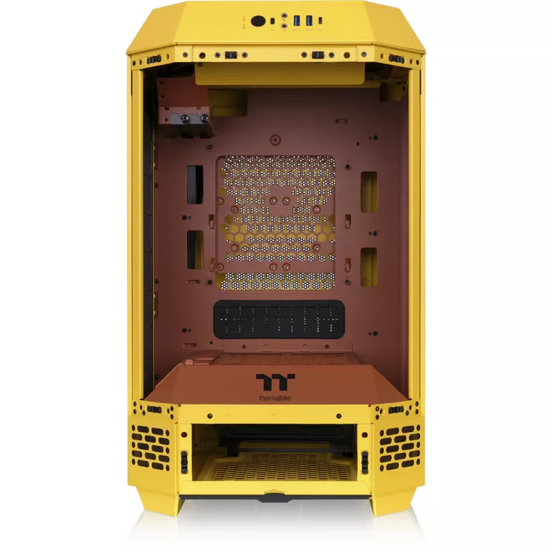 Mini Tower-behuizing THERMALTAKE The Tower 250 Butter Caramel — microATX/Mini-ITX, ATX-ondersteuning, compacte behuizing